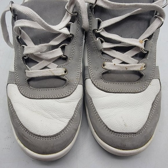 Mephisto Womens 8 Ruby Gray Metallic Leather Nubuck Sneakers Shock Absorber - Picture 12 of 12